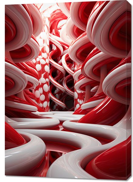 Obraz 70x100cm Czerwone Wiry zdjęcie 1