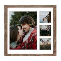 Ramka na 4 zdjęcia Hekla 40x40x4 MDF galeria sonoma truflowa 1szt.