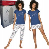 CORNETTE piżama damska 665/204 TIME IS NOW 3-częśc