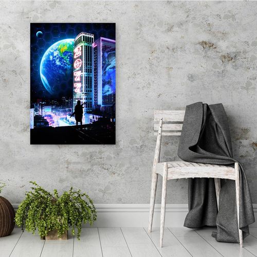 Obraz na płótnie - Canvas, Kosmiczne miasto 40x60 na Arena.pl
