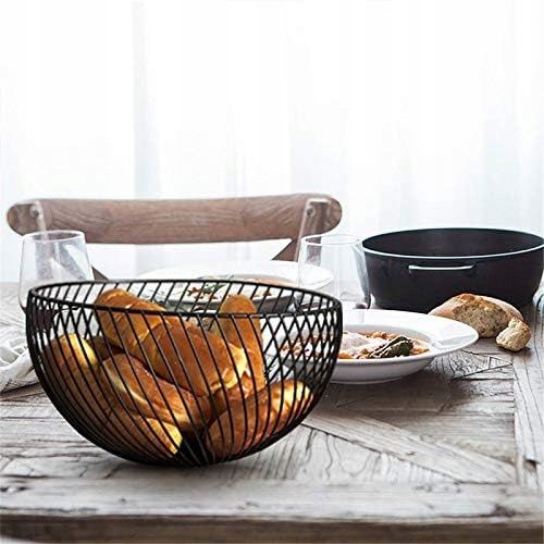 CZARNY METALOWY KOSZYK 25CM MISA MISKA OKRĄGŁY ORGANIZER POJEMNIK DRUCIANY na Arena.pl