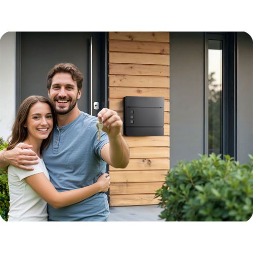 Skrzynka na listy 37x37x10,5 cm antracyt HM-863 na Arena.pl