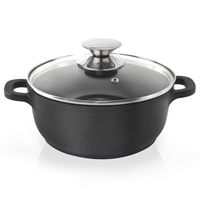 Garnek GRANITOWY z pokrywką do gotowania duszenia pieczenia 24 cm 4L GRANDE
