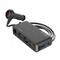 ROZDZIELACZ GNIAZDA ZAPALNICZKI REINSTON 12V / 24V USB QC 3.0 / 3x USB 2.0