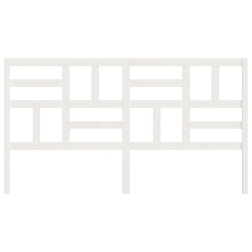 Wezgłowie łóżka, białe, 206x4x104 cm, lite drewno sosnowe na Arena.pl