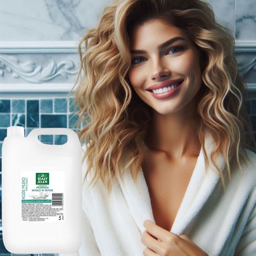 Mydło w płynie Biały Jeleń Kozie mleko nawilżające 5 l hypoalergiczne na Arena.pl