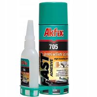 Klej Cyjanoakrylowy z Aktywatorem AKFIX 705 Zestaw 65g + 200ml UNIWERSALNY