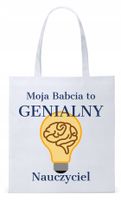 Dla Babci Babuni Prezent Torba Eco Biała Shopper Z Nadrukiem Ze Zdjęciem