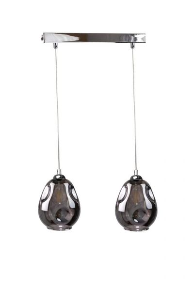 Lampa wisząca 2xE27 LOKI SILVER zdjęcie 1