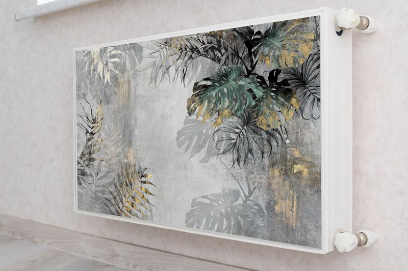 Mata MAGNETYCZNA Grzejnika Tropikalne Liście Rośliny 80cm x 60cm zdjęcie 4