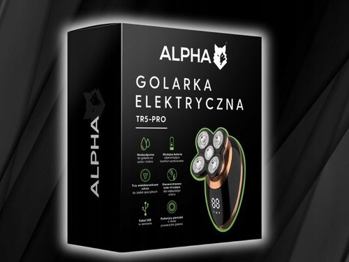 Golarka Męska 5W1 Maszynka do Golenia Brody, Włosów i Głowy - Trymer Alpha na Arena.pl