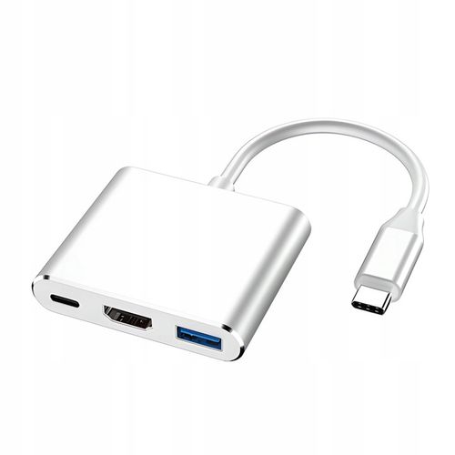 PRZEJŚCIÓWKA ADAPTER 3W1 USB-C 4K HDMI HUB USB 3.0 KONWERTER 100W 3A na Arena.pl