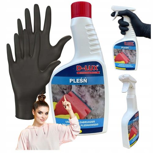 Płyn Środek do Usuwania Pleśni Grzyba D-LUX na Pleśń Czarne Osady 500ml na Arena.pl