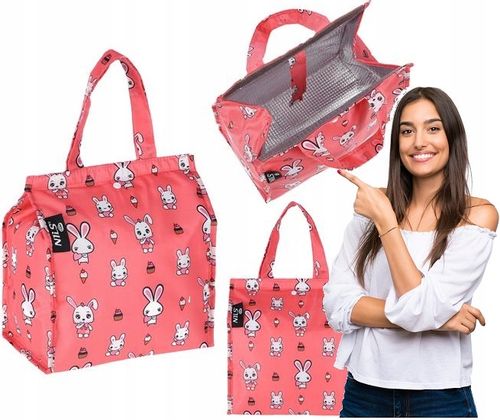 NILS CAMP Duża Torba Termiczna 5L na Piknik Kemping Podróże WZÓR RABBIT na Arena.pl