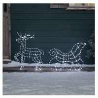 Renifer LED z saniami ozdoba na święta Boże Narodzenie dekoracja świąteczna