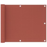 Parawan balkonowy, kolor terakota, 75x300 cm, HDPE