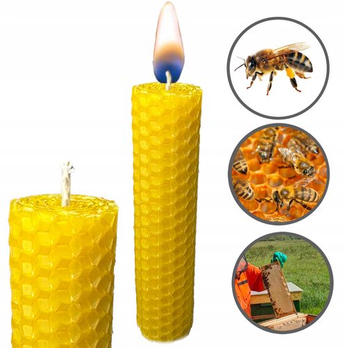 świeca z wosku pszczelego - 1 szt. na Arena.pl