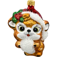 Bombka choinkowa szklana: Świąteczny Reniferek