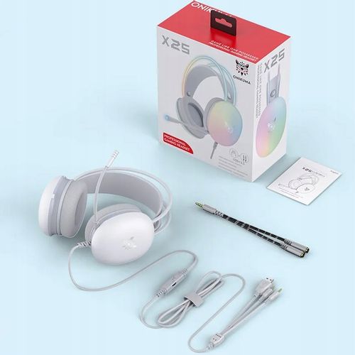 ONIKUMA X25 SŁUCHAWKI GAMINGOWE NAUSZNE PRZEWODOWE Z MIKROFONEM DO PC RGB na Arena.pl