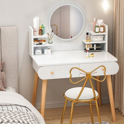 TOALETKA KOSMETYCZNA Z LUSTREM MAKIJAŻ BIAŁA DUŻA SKANDYNAWSKA LOFT na Arena.pl