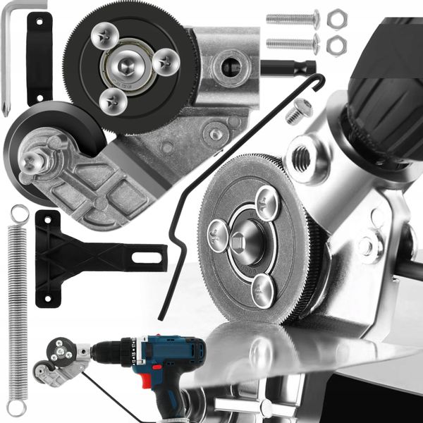 ADAPTER DO CIĘCIA BLACHY NA WIERTARKĘ WKRĘTARKĘ UNIWERSALNE NOŻYCE DO BLACH zdjęcie 1