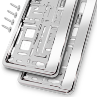 RAMKA RAMKI TABLICY REJESTRACYJNEJ CHROM 2 SZT KOMPLET RAMEK DO TABLIC CHROM