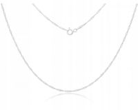 Łańcuszek Srebrny Damski dł.50 cm Splot Singapur 925