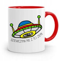 Kubek Czerwony Dla Dziewczyny Nie Z Tej Ziemi Z Nadrukiem Ze Zdjęciem