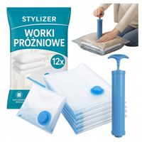 WORKI PRÓŻNIOWE NA UBRANIA TEKSTYLIA POŚCIEL 12szt RÓŻNE ROZMIARY +