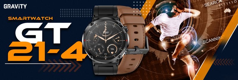 smartwatch gravity gt21-4 + czarny pasek silikonowy zdjęcie 10