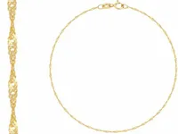 Złota bransoletka 585 SINGAPUR 19 cm