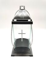 Znicz Kapliczka Szklana Baryłka Srebrna