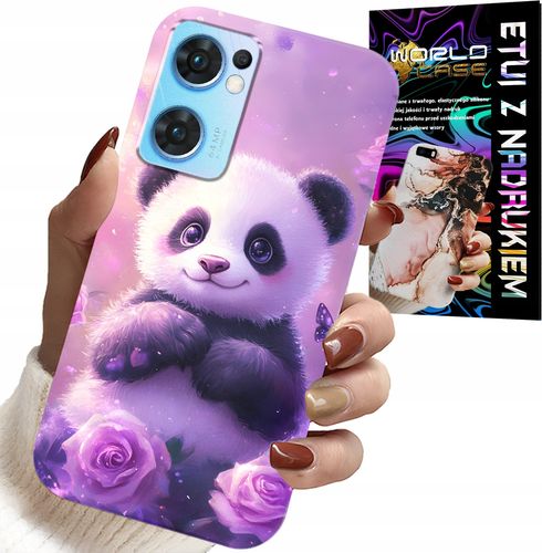 ETUI DO OPPO RENO7 5G - SŁODKA PANDA WZORY DLA DZIECI + SZKŁO na Arena.pl