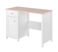 LN-03 LUNA BIURKO meble dziecięce biało różowe