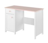 LN-03 LUNA BIURKO meble dziecięce biało różowe