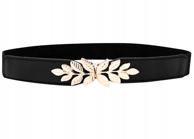 Damski Pasek Retro Gumowy Do Sukienki Liść Listek zdjęcie 3