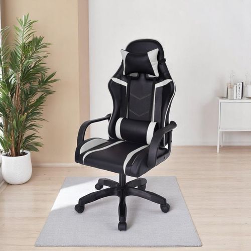 fotel gamingowy, biurowy obrotowy vortex czarny, biały ekoskóra ko35b na Arena.pl