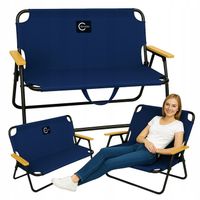 Ławka Ogrodowa SKŁADANA Leżak Fotel Podwójne Turystyczne Krzesło Balkonowe