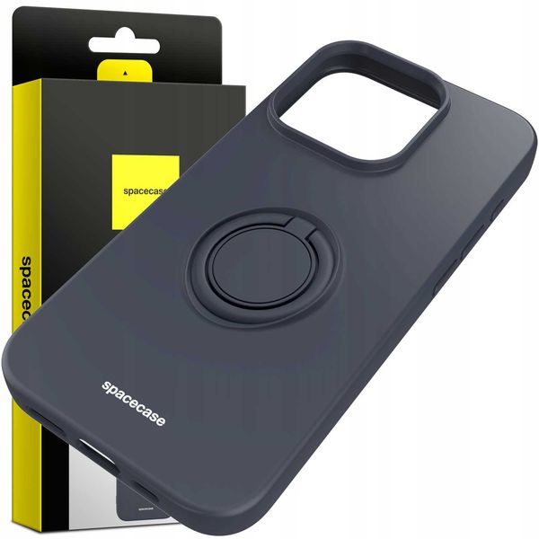 Spacecase Silicone Ring Iphone 15 Pro Black zdjęcie 8
