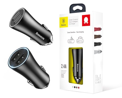 ŁADOWARKA SAMOCHODOWA 2XUSB BASEUS FASTCHARGE 2,4A na Arena.pl