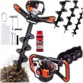 WIERTNICA SPALINOWA ŚWIDER SPALINOWY 3X WIERTŁO 10/15/20CM 5.2KM+OLEJ