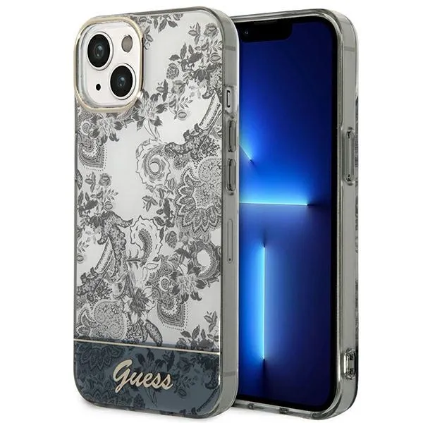 Etui Guess Porcelain Collection na iPhone 14 Plus - szare zdjęcie 1