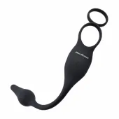 evolved novelties plug & tug black - zestaw z wibrującym pierścieniem