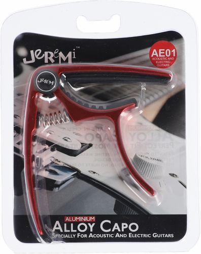 Kapodaster do gitary akustycznej elektrycznej JEREMI AE01 Czerwony na Arena.pl