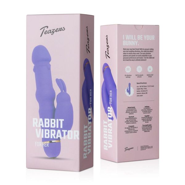 Teazers Silicone Rabbit Vibrator - Purple zdjęcie 9