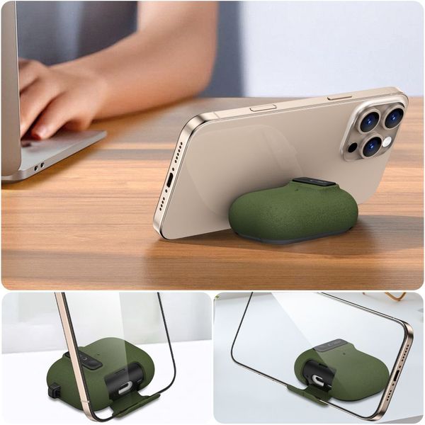 tech-protect slim hook apple airpods pro 3 olive green zdjęcie 8