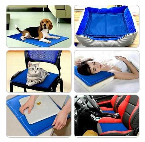 MATA CHŁODZĄCA DLA PSA DUŻA XXL 110x70cm żelowa legowisko PREMIUM GRUBA 4kg na Arena.pl