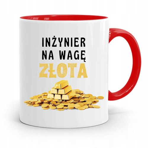 Dla Inżyniera Kubek Czerwony Prezent Z Nadrukiem Ze Zdjęciem na Arena.pl