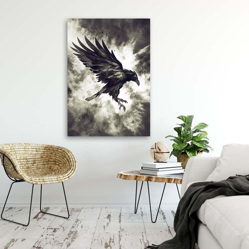 Deco Panel, Czarny kruk 50x70 na Arena.pl
