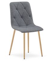 Stylowe krzesło LIBRA ciemnoszare tkanina do salonu kuchni jadalni